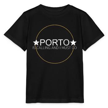 Citation de Porto - T-shirt bio MINI CREATOR Stanley/Stella Enfant - noir - Devant - Mikhail (115cm)