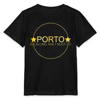 Citation de Porto - T-shirt bio MINI CREATOR Stanley/Stella Enfant - noir - Devant - Mikhail (115cm)