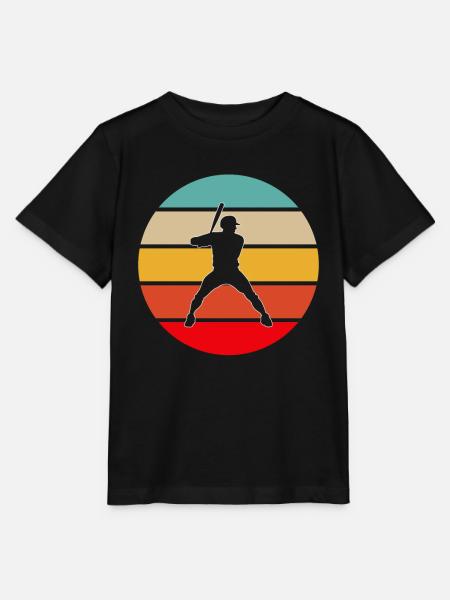 Baseball Retro - Stanley/Stella Kinder T-Shirt MINI CREATOR - Schwarz