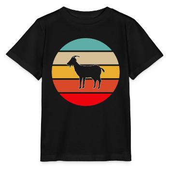 Goat Retro - Stanley/Stella MINI CREATOR Kids’ T-Shirt - black - Front - Mikhail (115cm)