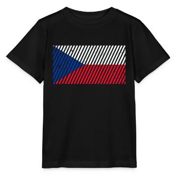 Tschechien Flagge - Stanley/Stella Kinder T-Shirt MINI CREATOR  - Schwarz - Vorne - Mikhail (115cm)