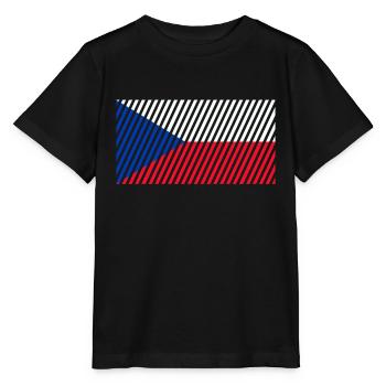 Tschechien Flagge - Stanley/Stella Kinder T-Shirt MINI CREATOR  - Schwarz - Vorne - Mikhail (115cm)