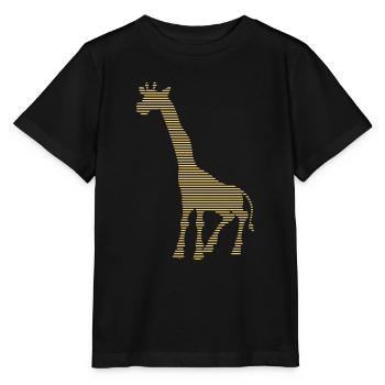Giraffe - Stanley/Stella Kinder T-Shirt MINI CREATOR  - Schwarz - Vorne - Mikhail (115cm)