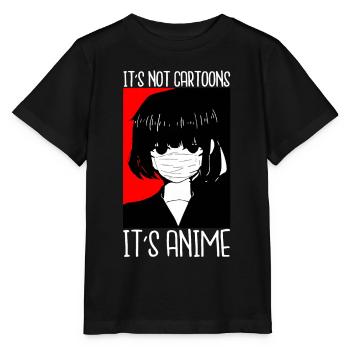 Ce n’est pas des dessins animés son anime - T-shirt bio MINI CREATOR Stanley/Stella Enfant - noir - Devant - Mikhail (115cm)