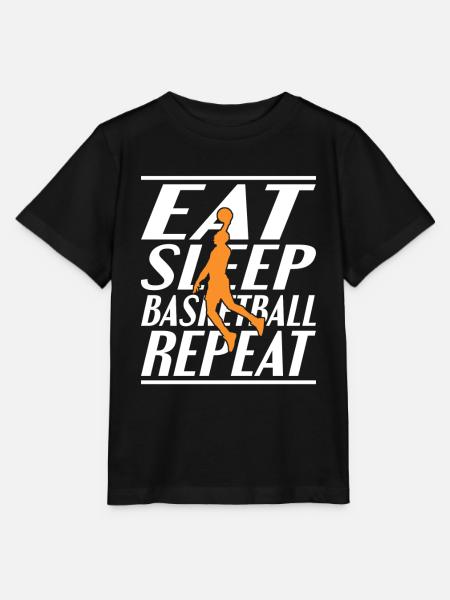 Essen Schlafen Basketball - Stanley/Stella Kinder T-Shirt MINI CREATOR  - Schwarz