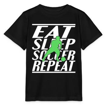 Alimentation Sommeil Football - T-shirt bio MINI CREATOR Stanley/Stella Enfant - noir - Devant - Mikhail (115cm)