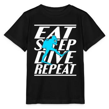 Alimentation Sommeil Plongée - T-shirt bio MINI CREATOR Stanley/Stella Enfant - noir - Devant - Mikhail (115cm)