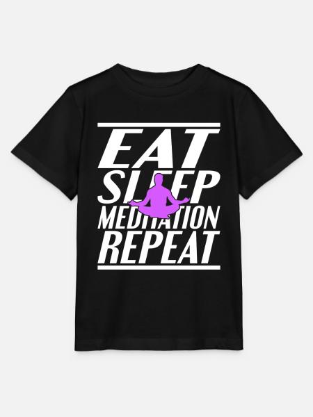 Essen Schlafen Meditieren - Stanley/Stella Kinder T-Shirt MINI CREATOR  - Schwarz