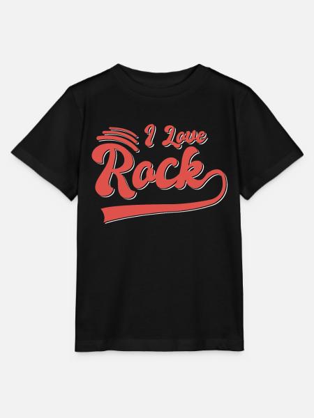 Ich liebe Rock - Stanley/Stella Kinder T-Shirt MINI CREATOR  - Schwarz