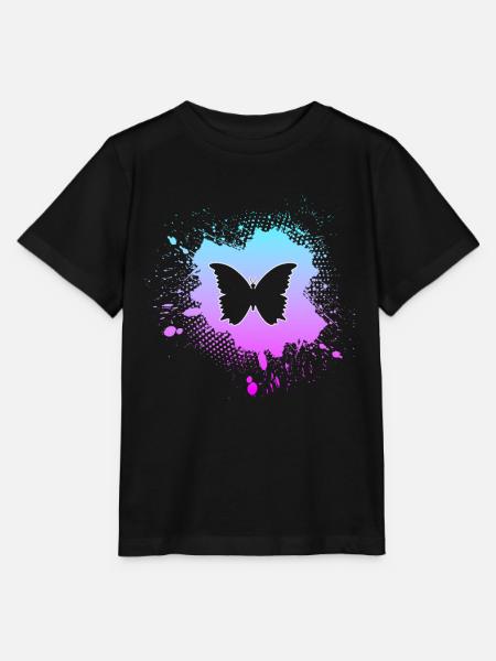 Schmetterling - Stanley/Stella Kinder T-Shirt MINI CREATOR - Schwarz