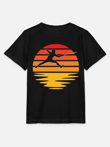 Fechten Retro - Stanley/Stella Kinder T-Shirt MINI CREATOR - Schwarz