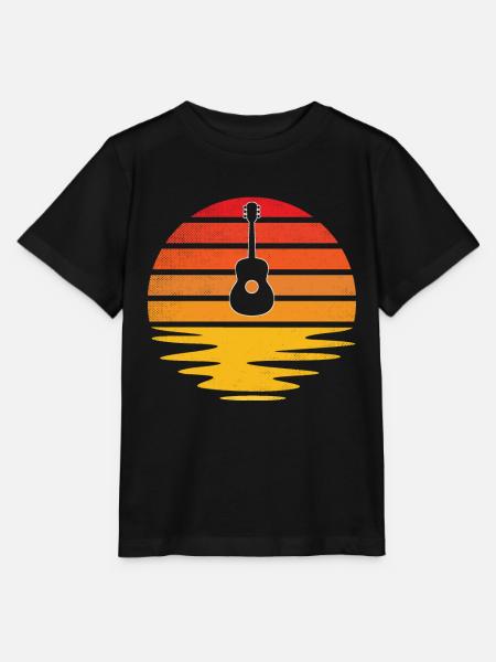 Gitarre Retro - Stanley/Stella Kinder T-Shirt MINI CREATOR - Schwarz