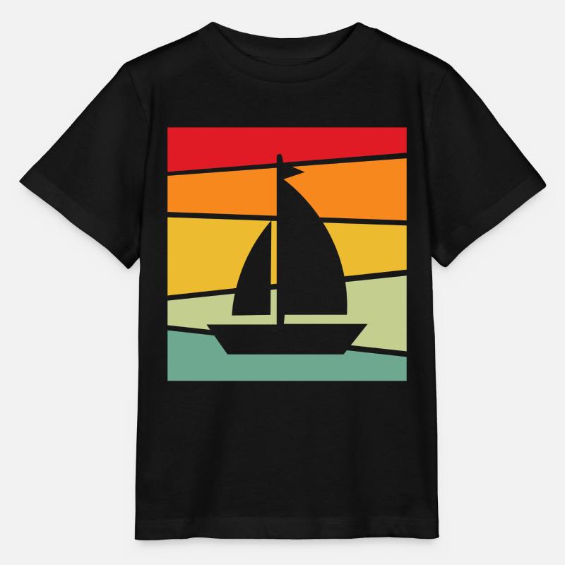 Segeln Retro - Stanley/Stella Kinder T-Shirt MINI CREATOR  - Schwarz