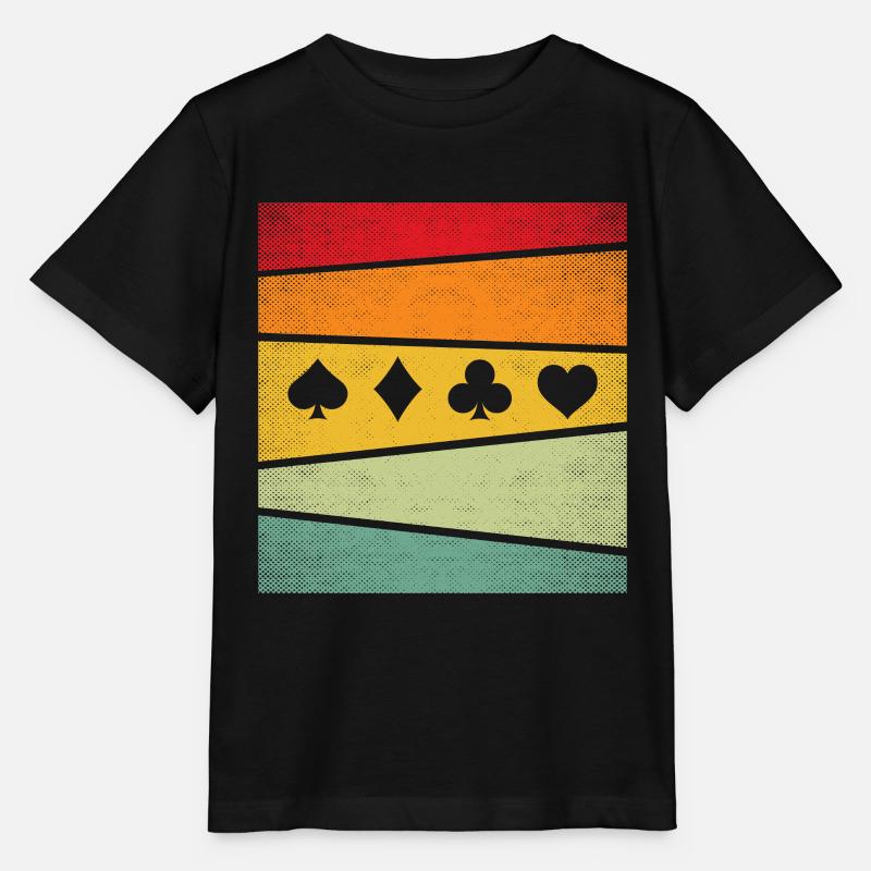 Poker Rétro - T-shirt bio MINI CREATOR Stanley/Stella Enfant - noir