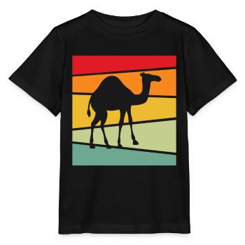 Dromedar Retro - Stanley/Stella Kinder T-Shirt MINI CREATOR  - Schwarz - Vorne - Mikhail (115cm)