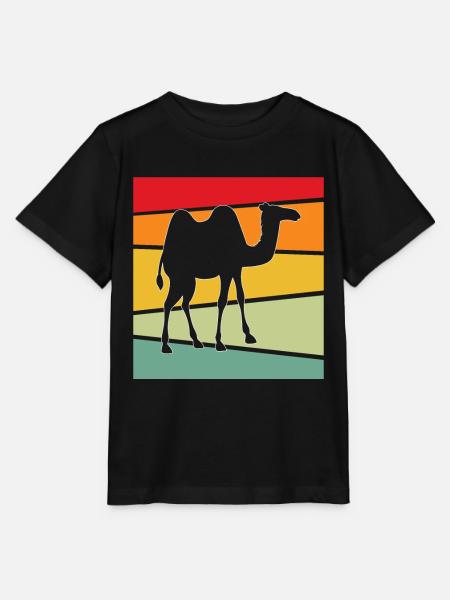 Kamel Retro - Stanley/Stella Kinder T-Shirt MINI CREATOR  - Schwarz
