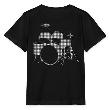 Schlagzeug - Stanley/Stella Kinder T-Shirt MINI CREATOR  - Schwarz - Vorne - Mikhail (115cm)