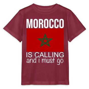 Citation Maroc - T-shirt bio MINI CREATOR Stanley/Stella Enfant - bordeaux - Devant - Kain (125cm)