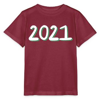 2021 Geburtstag - Stanley/Stella Kinder T-Shirt MINI CREATOR  - Burgunderrot - Vorne - Kain (125cm)