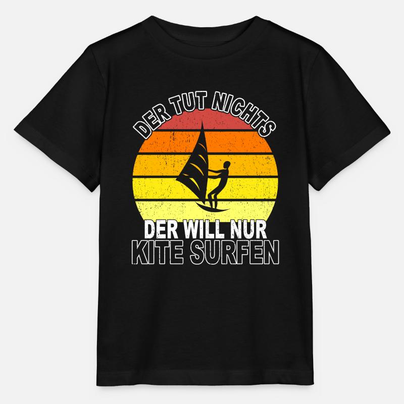 Kite surfen Spruch - Stanley/Stella Kinder T-Shirt MINI CREATOR  - Schwarz