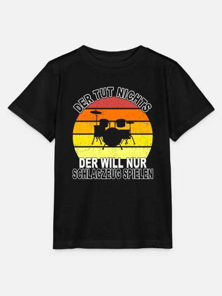 Schlagzeug Spruch - Stanley/Stella Kinder T-Shirt MINI CREATOR - Schwarz