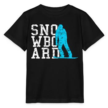 Snowboarding - Stanley/Stella Kinder T-Shirt MINI CREATOR  - Schwarz - Vorne - Mikhail (115cm)