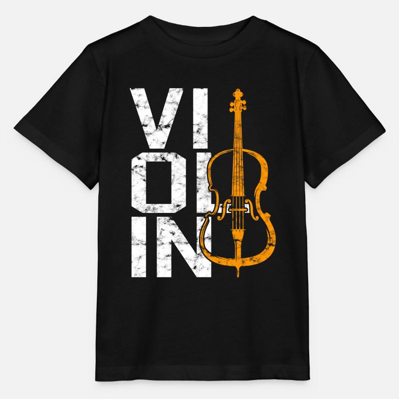 Violine - Stanley/Stella Kinder T-Shirt MINI CREATOR - Schwarz