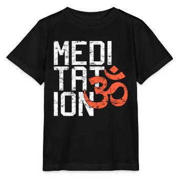 Méditation - T-shirt bio MINI CREATOR Stanley/Stella Enfant - noir - Devant - Mikhail (115cm)