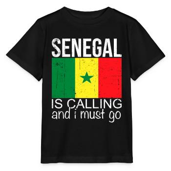 Sénégal - T-shirt bio MINI CREATOR Stanley/Stella Enfant - noir - Devant - Mikhail (115cm)