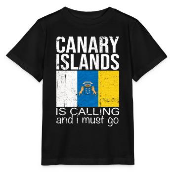 Dicton des îles Canaries - T-shirt bio MINI CREATOR Stanley/Stella Enfant - noir - Devant - Mikhail (115cm)