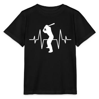 Battements de cœur de baseball - T-shirt bio MINI CREATOR Stanley/Stella Enfant - noir - Devant - Mikhail (115cm)