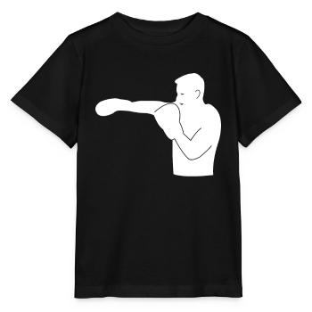 Boxer Silhouette - Stanley/Stella Kinder T-Shirt MINI CREATOR  - Schwarz - Vorne - Mikhail (115cm)