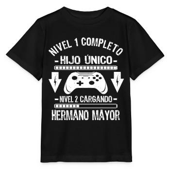 Hijo Unico Completo Nivel Hermano Mayor Cargando - Stanley/Stella Kinder T-Shirt MINI CREATOR  - Schwarz - Vorne - Mikhail (115cm)