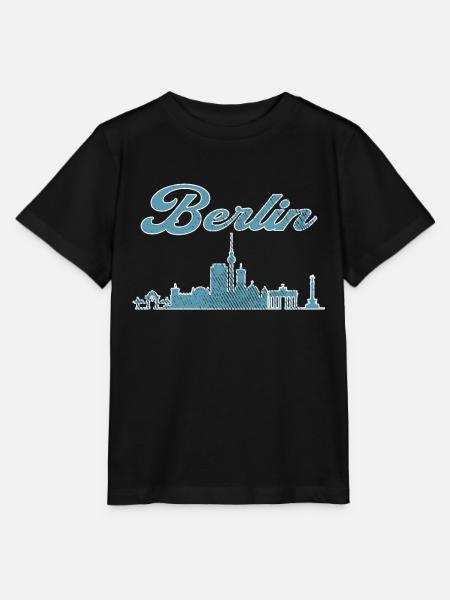 Berlin Stadt Skyline - Stanley/Stella Kinder T-Shirt MINI CREATOR  - Schwarz