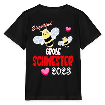Ich Werde Große Schwester - Geschwister 2023 - Stanley/Stella Kinder T-Shirt MINI CREATOR  - Schwarz - Vorne - Mikhail (115cm)