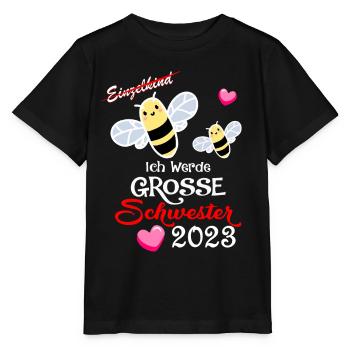 Ich Werde Große Schwester - Geschwister 2023 - Stanley/Stella Kinder T-Shirt MINI CREATOR  - Schwarz - Vorne - Mikhail (115cm)