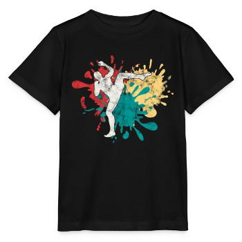 MMA Arts Martiaux Silhouette - T-shirt bio MINI CREATOR Stanley/Stella Enfant - noir - Devant - Mikhail (115cm)