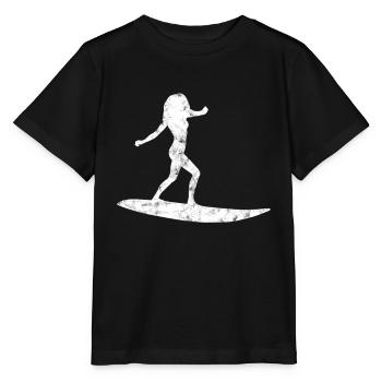 Snowboarding Silhouette - Stanley/Stella Kinder T-Shirt MINI CREATOR  - Schwarz - Vorne - Mikhail (115cm)