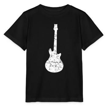 Silhouette de guitare rock - T-shirt bio MINI CREATOR Stanley/Stella Enfant - noir - Devant - Mikhail (115cm)
