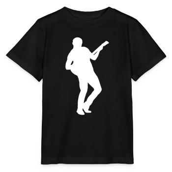 Silhouette du guitariste - T-shirt bio MINI CREATOR Stanley/Stella Enfant - noir - Devant - Mikhail (115cm)