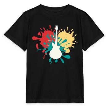 Silhouette de guitare rock - T-shirt bio MINI CREATOR Stanley/Stella Enfant - noir - Devant - Mikhail (115cm)