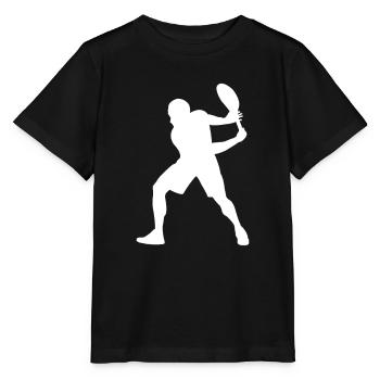 tennis silhouette - Stanley/Stella Kinder T-Shirt MINI CREATOR  - Schwarz - Vorne - Mikhail (115cm)