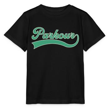 Parkour Schriftzug - Stanley/Stella Kinder T-Shirt MINI CREATOR  - Schwarz - Vorne - Mikhail (115cm)