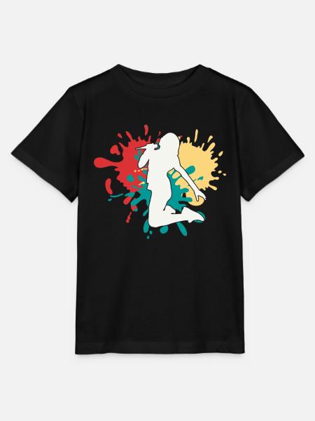 Singen Sängerin Silhouette - Stanley/Stella Kinder T-Shirt MINI CREATOR  - Schwarz