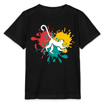 Monkey monkey - Stanley/Stella MINI CREATOR Kids’ T-Shirt - black - Front - Mikhail (115cm)