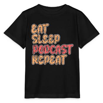 Podcast sur l’alimentation et le sommeil - T-shirt bio MINI CREATOR Stanley/Stella Enfant - noir - Devant - Mikhail (115cm)
