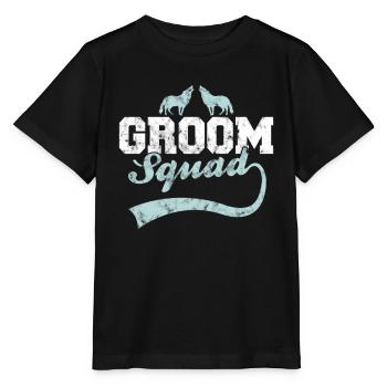 Groom's Wolf Pack - Stanley/Stella MINI CREATOR Kids’ T-Shirt - black - Front - Mikhail (115cm)