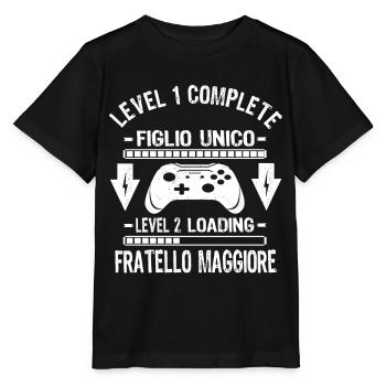 Fratello Maggiore Loading Figlio Unico Complete - Stanley/Stella MINI CREATOR Kids’ T-Shirt - black - Front - Mikhail (115cm)