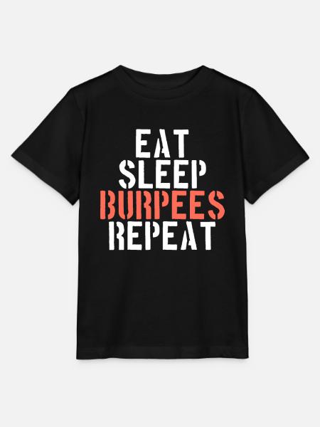 Essen Schlafen Burpees - Stanley/Stella Kinder T-Shirt MINI CREATOR  - Schwarz