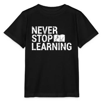 Learn to read saying - Stanley/Stella MINI CREATOR Kids’ T-Shirt - black - Front - Mikhail (115cm)